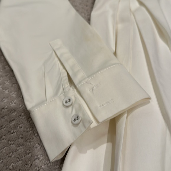 “Gal Meets Glam” faux wrap, A-line dress, sash, pockets. SZ 4. Off White - Picture 8 of 13